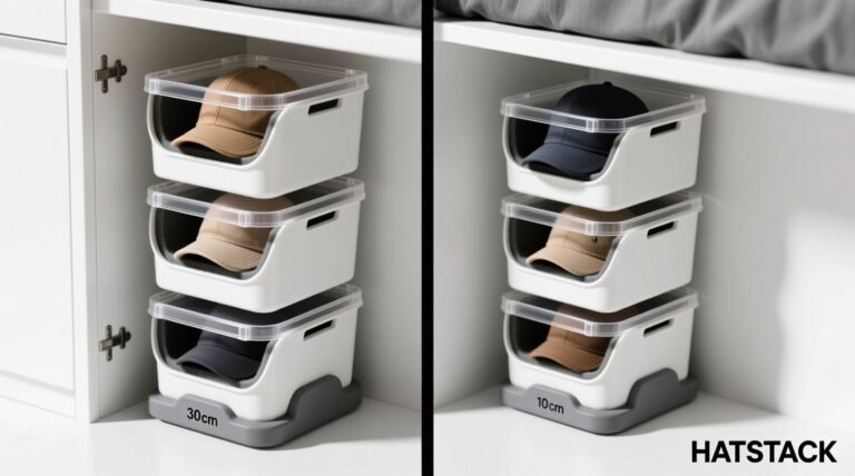 Closet organization tips store hats without flattening brims.jpg