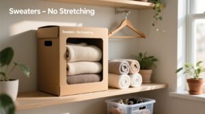 Closet organization tips store knitwear without stretching.jpg