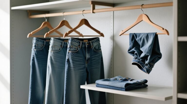 Closet organization tips the truth about hanging jeans.jpg