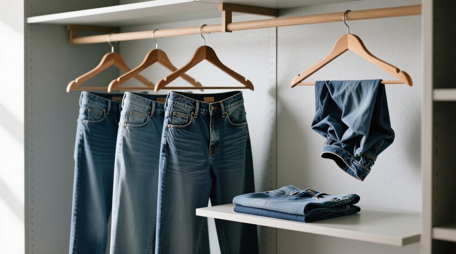Closet organization tips the truth about hanging jeans.jpg
