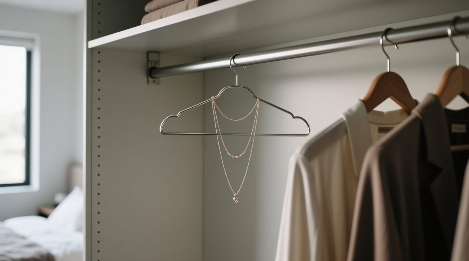 Closet organization tips untangle layered necklaces without hardware.jpg