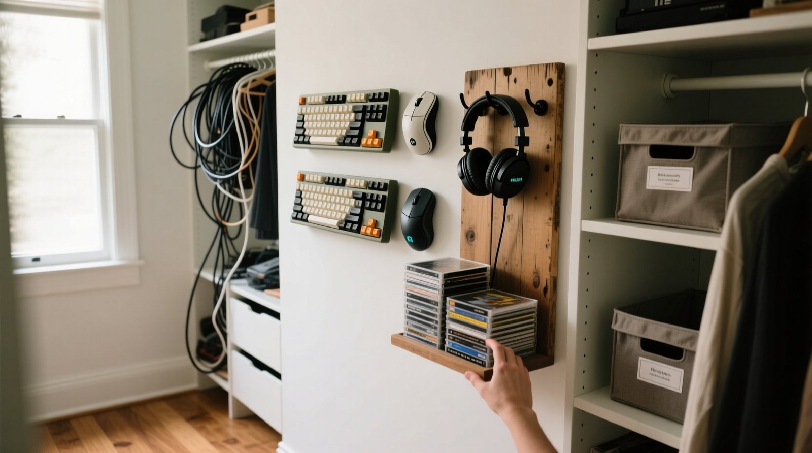Closet organization tips using gaming accessories.jpg