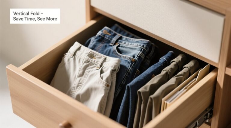 Closet organization tips vertical folding pants.jpg