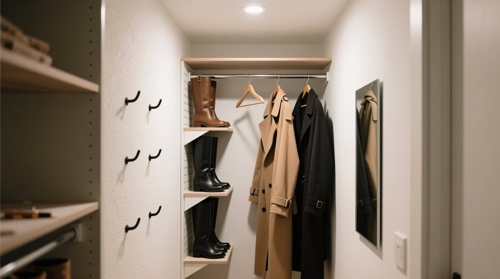 Closet organization tips vertical hacks for tall boots coats.jpg