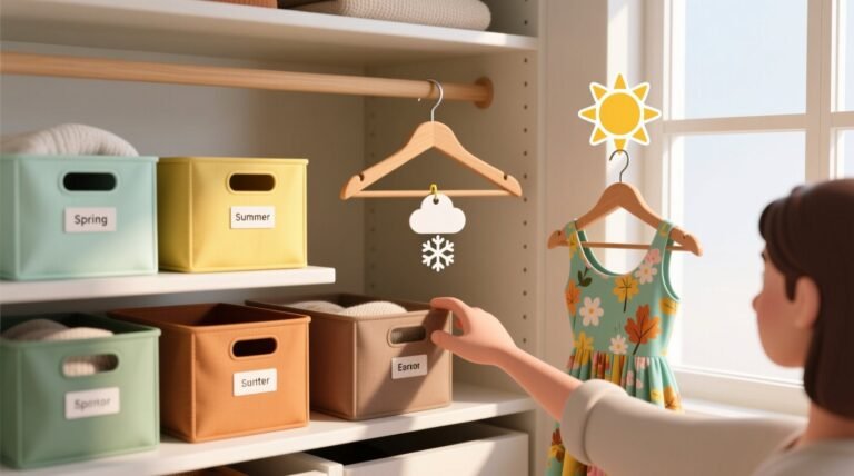 Closet organization tips weather based rotation.jpg