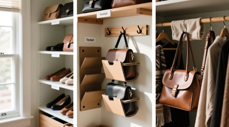 Closet organization tips which holds handbags upright.jpg