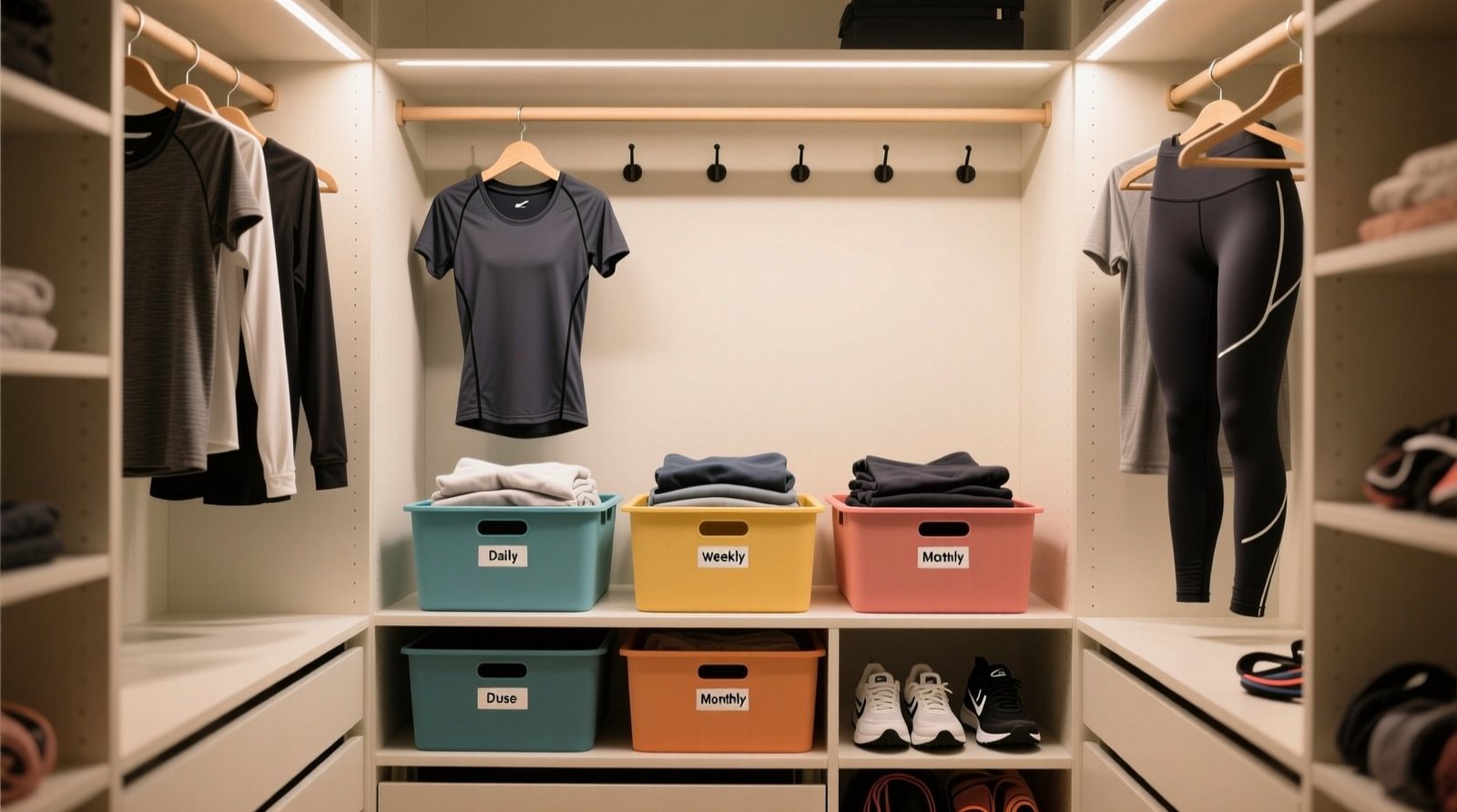 Closet organization tips workout clothes by use frequency.jpg