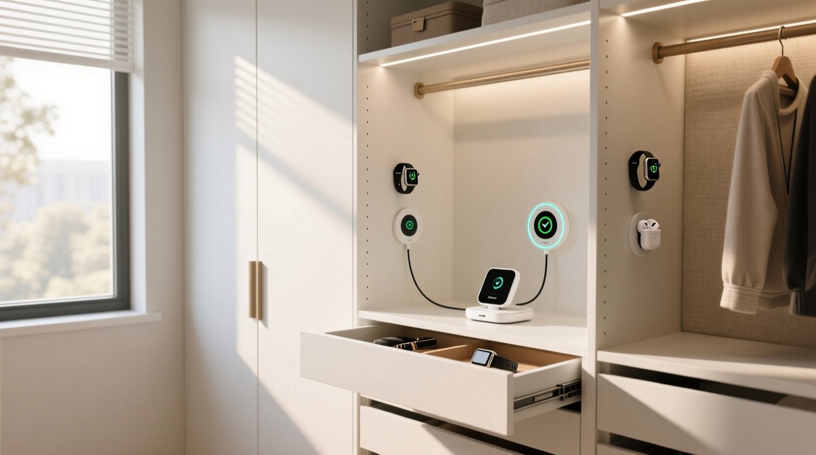 Closet organization with charging station.jpg