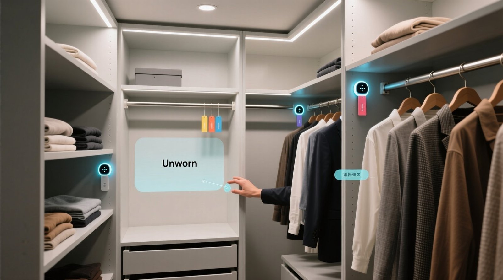 Closet organizers with weight sensors useful or gimmick.jpg