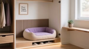 Closet pet bed nook worth it for anxious dogs.jpg