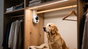 Closet pet camera setup for anxious dogs.jpg