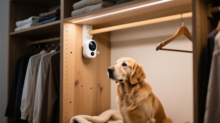 Closet pet camera setup for anxious dogs.jpg