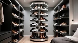 Closet shoe carousel worth it 40 pairs zero floor space.jpg