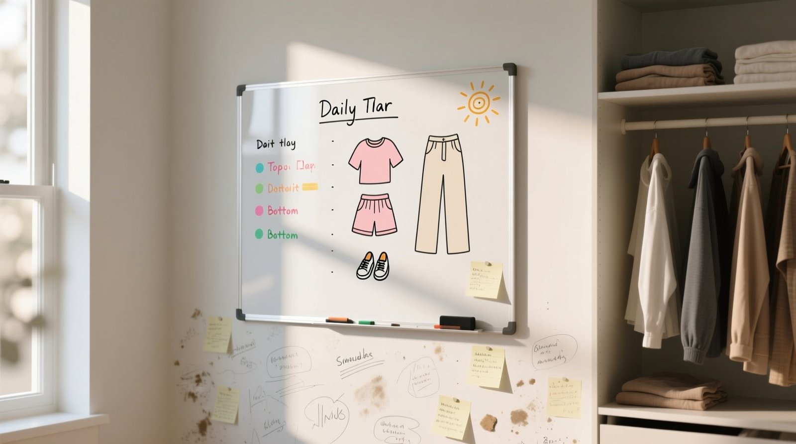Closet whiteboard worth it outfit planning truths.jpg