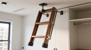 Collapsible closet ladder worth it for rentals.jpg