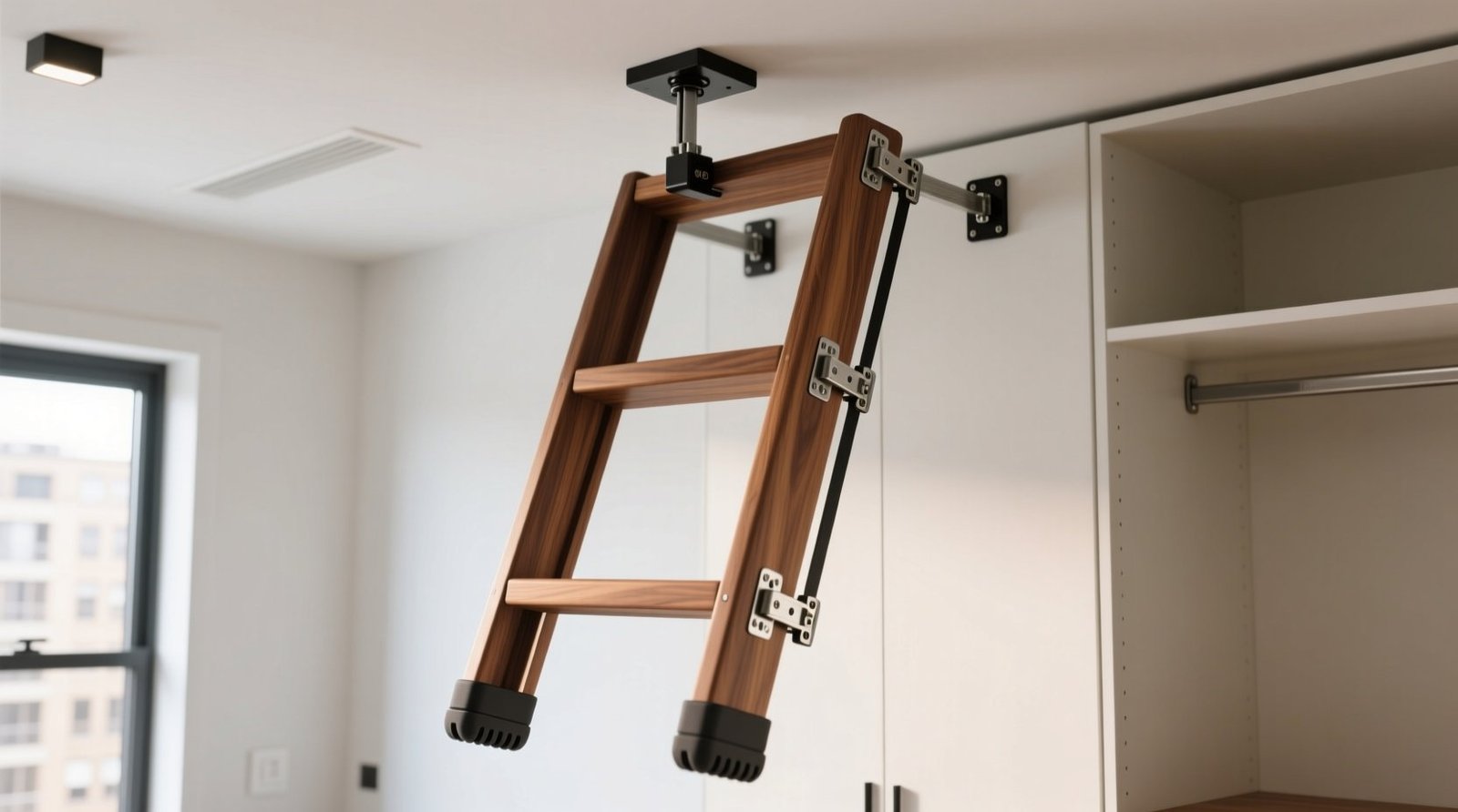 Collapsible closet ladder worth it for rentals.jpg