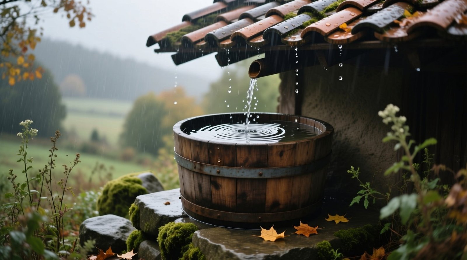 Collecting rainwater for eco cleaning science safety best practices.jpg