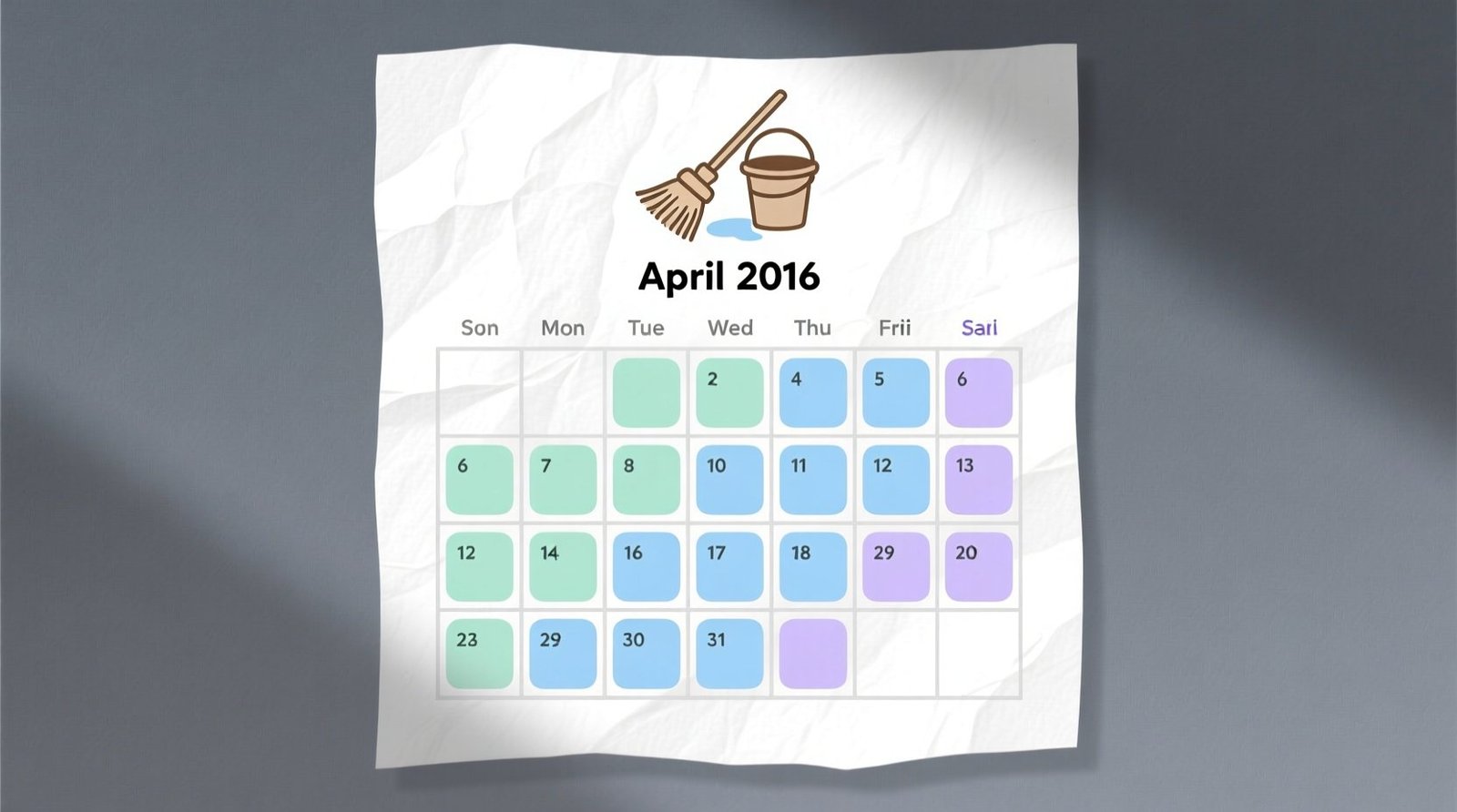 Come clean free cleaning calendar for april 2016 verified practical.jpg