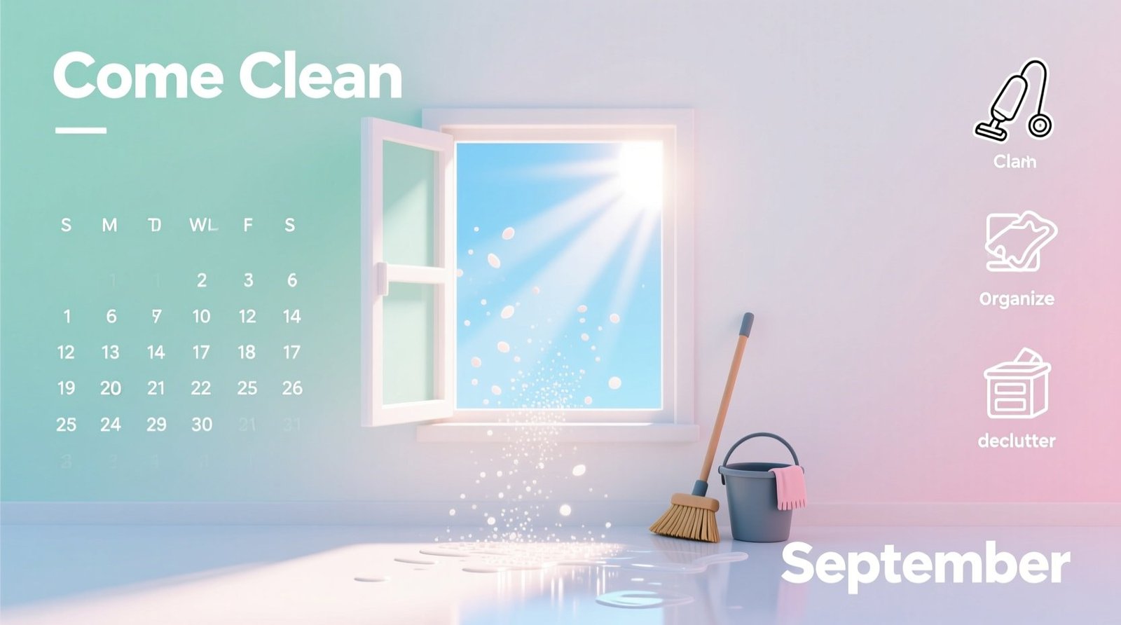 Come clean free cleaning calendar for september eco cleaning done right.jpg