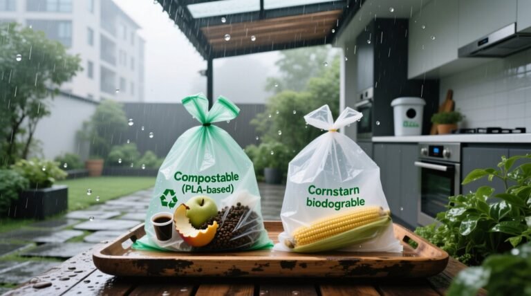 Compostable vs cornstarch bags rain resilient disposal.jpg