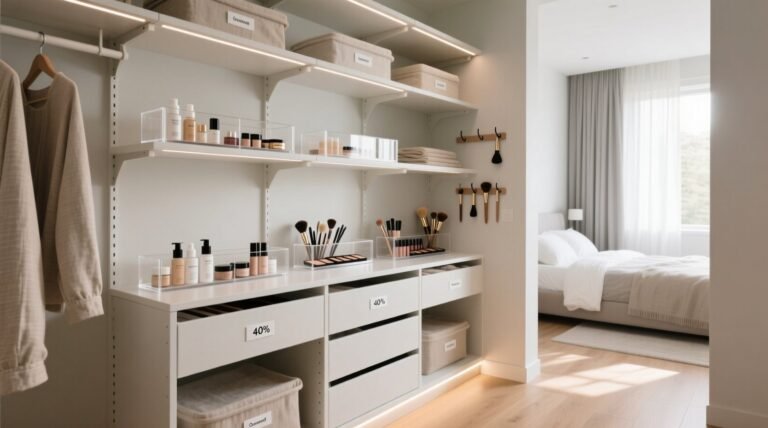 Convert linen closet to beauty supply command center.jpg