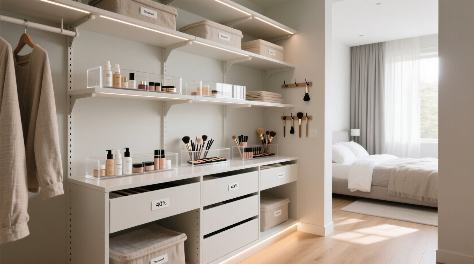 Convert linen closet to beauty supply command center.jpg