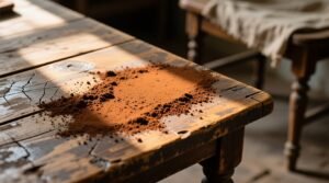 Cover furniture scratches with coffee grounds science backed restoration.jpg