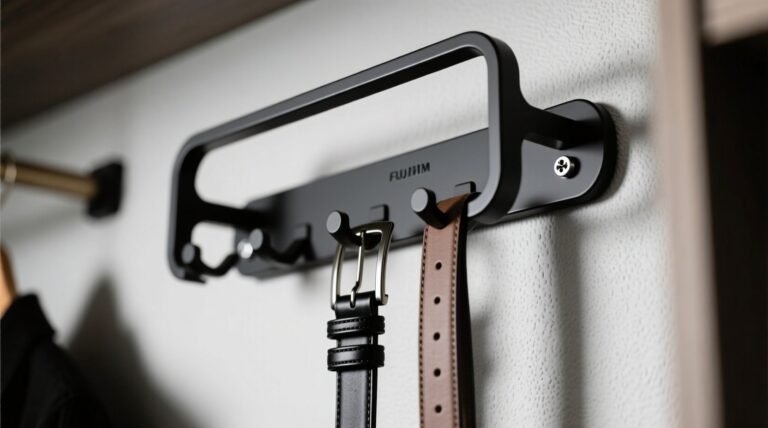 Create a magnetic belt hanger for hassle free storage.jpg