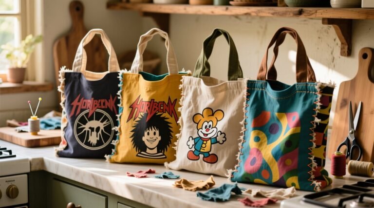 Create reusable shopping bags out of old t shirts step by step guide.jpg