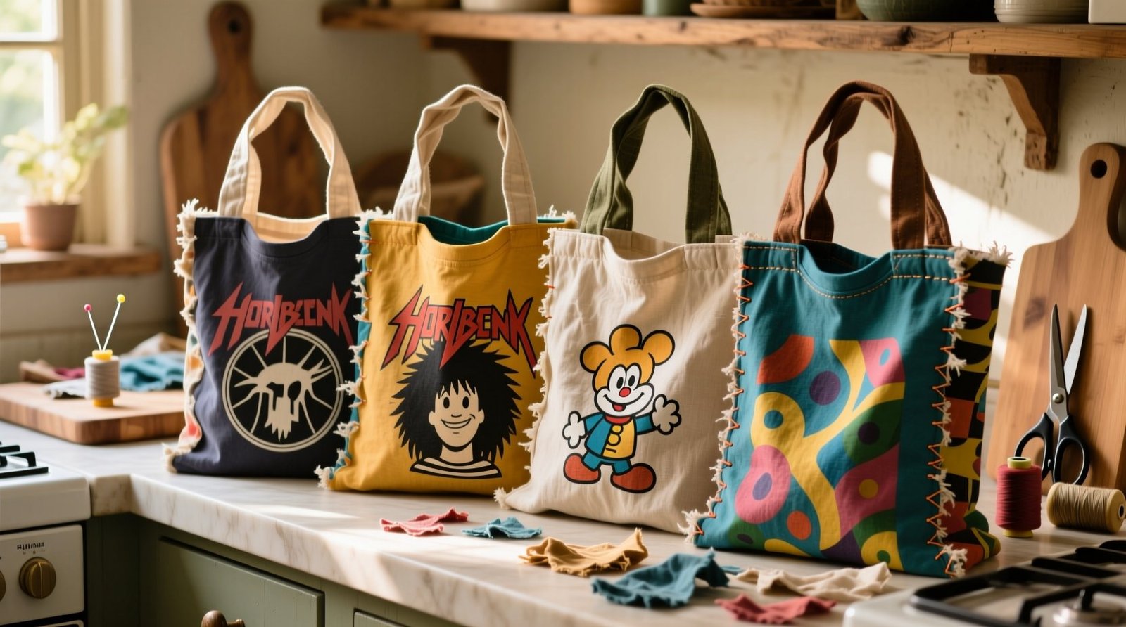 Create reusable shopping bags out of old t shirts step by step guide.jpg