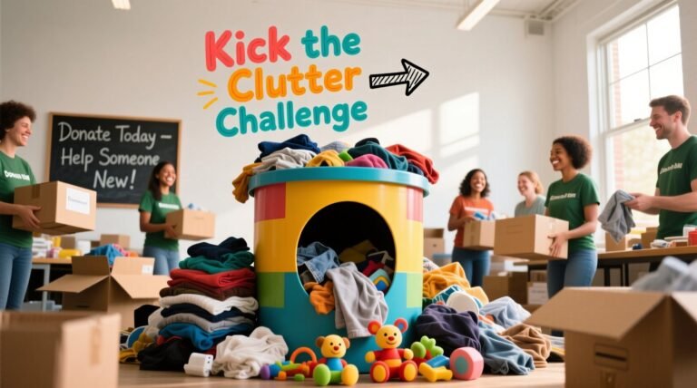 Day 2 donation bin kick the clutter challenge a textile safe closet reset.jpg