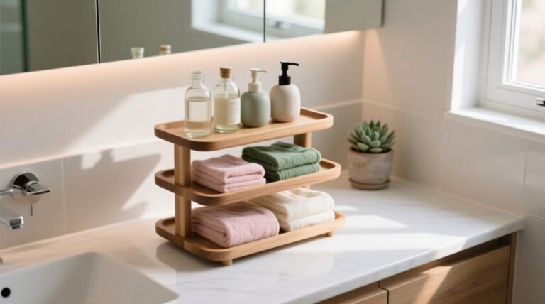 Declutter your bathroom counter space with a diy tiered organizer.jpg