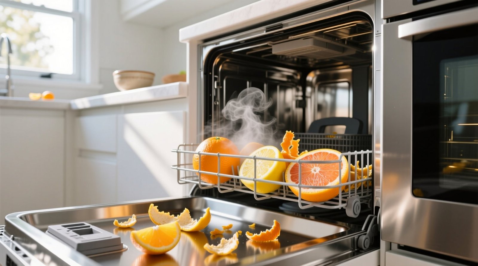 Deodorize your dishwasher with leftover citrus peels science backed method.jpg