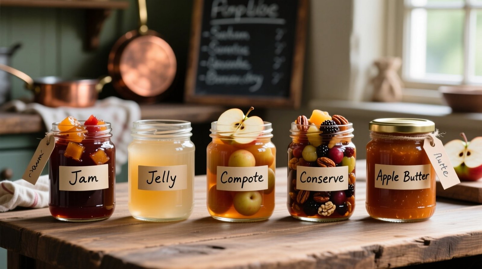 Difference between jam jelly compote conserve apple butter preserves.jpg