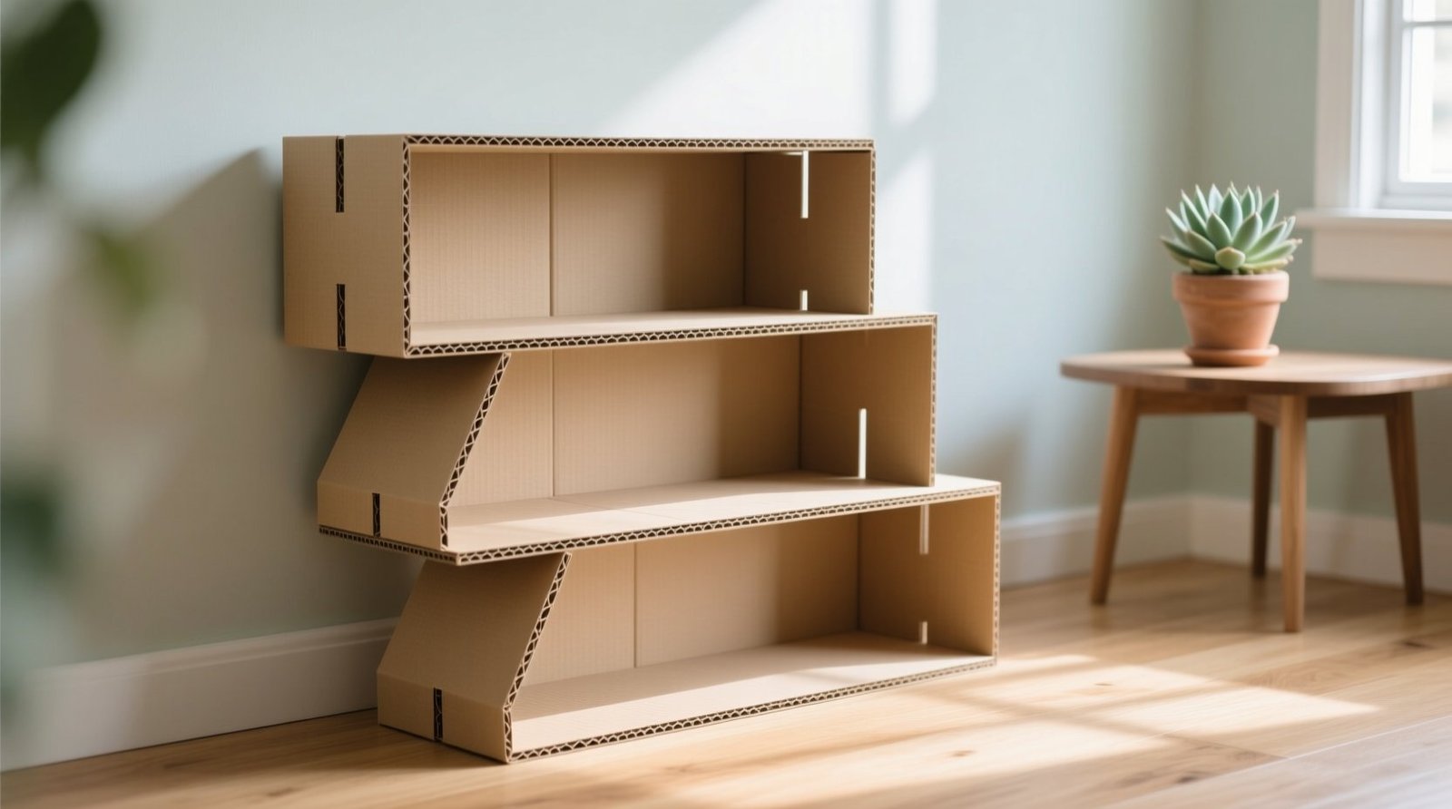 Diy cardboard shelf safe sustainable closet storage step by step.jpg