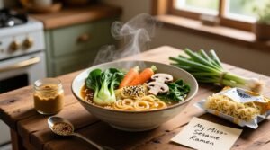 Diy instant noodles vegetables miso sesame broth recipe.jpg