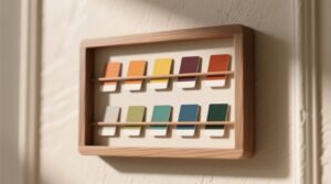 Diy paint chip card holder for closet organization.jpg
