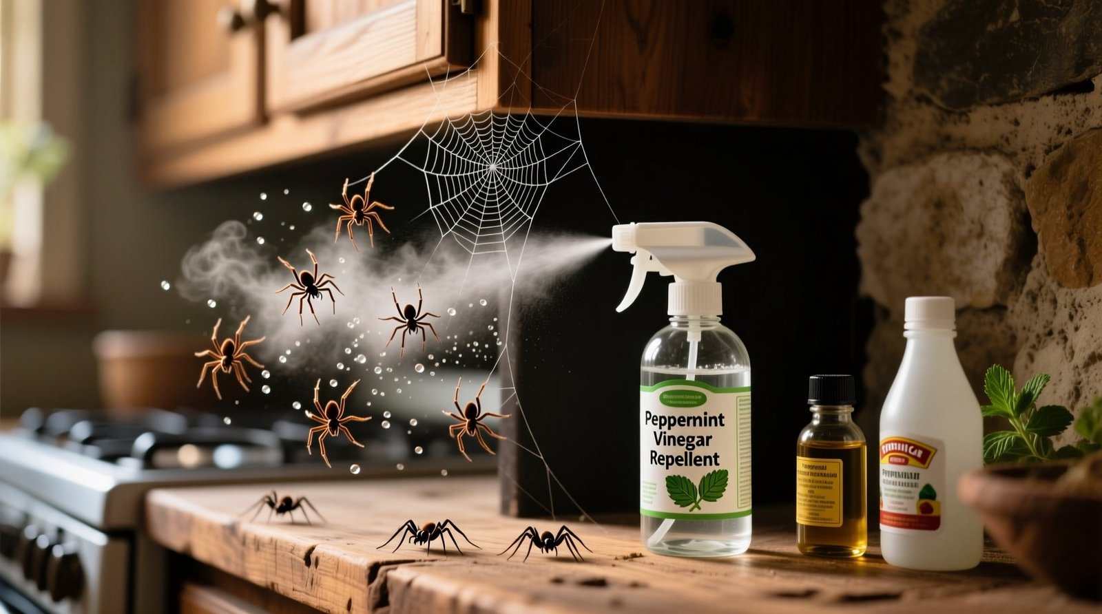 Do peppermint oil vinegar deter spiders science backed eco cleaning guide.jpg