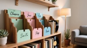 Dont organize books music with diy dividers in closetsheres why.jpg