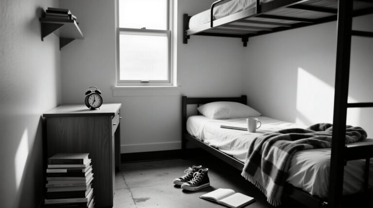 Dorm room round up black white functional closet organization guide.jpg