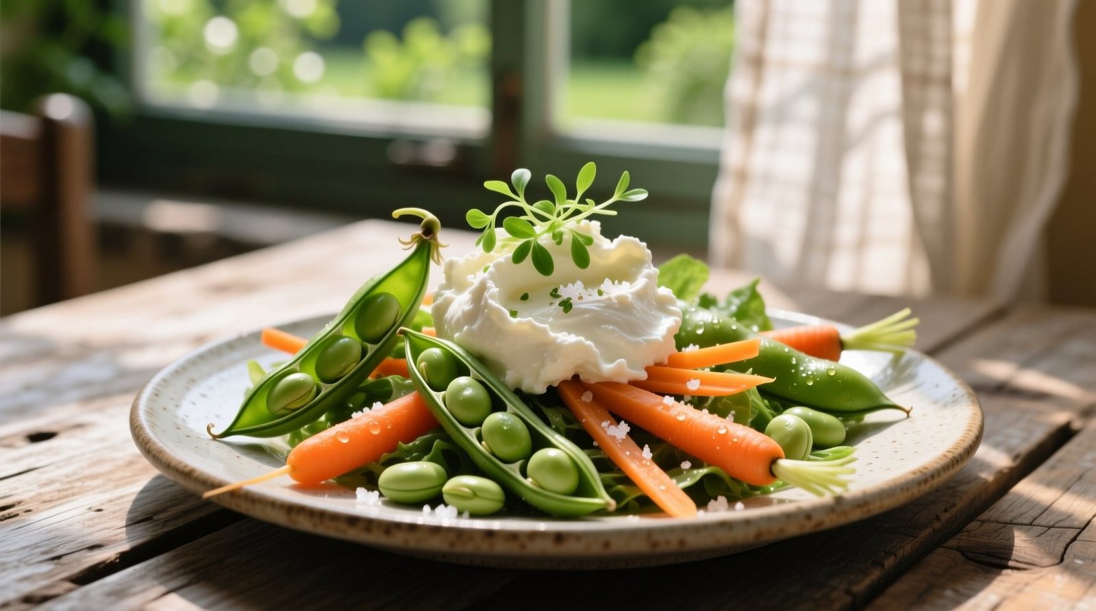 Easiest Spring Ever Fava Bean Carrot Ricotta Salad (No Peeling!)