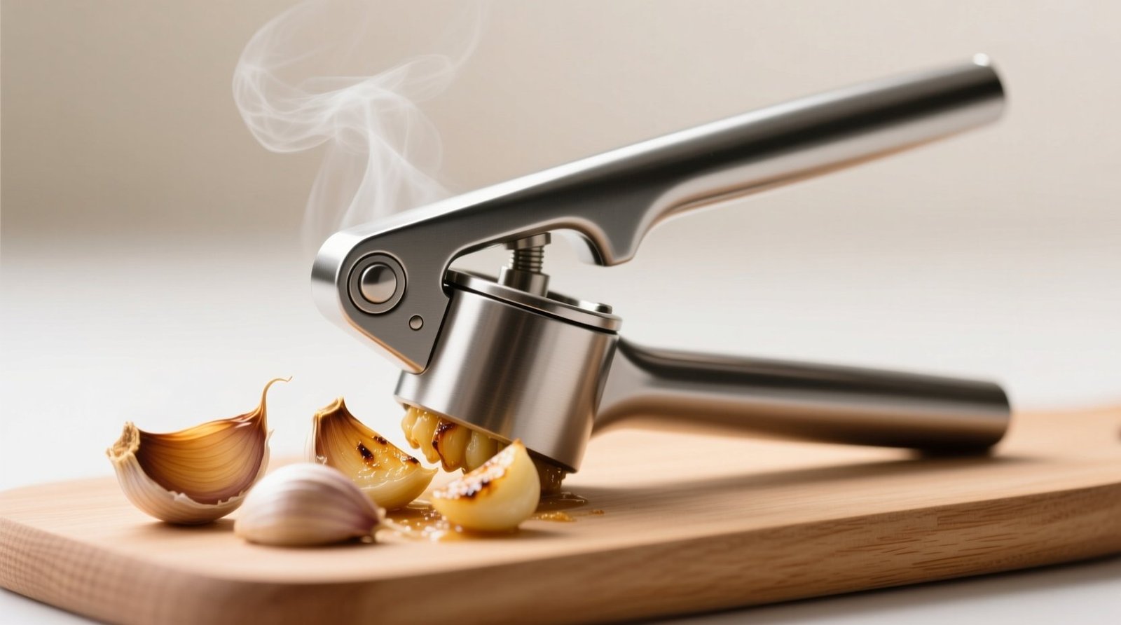 Easily extract roasted garlic cloves with this tool the silicone press solution.jpg