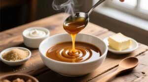 Easy caramel sauce recipe science backed crystallization free method.jpg