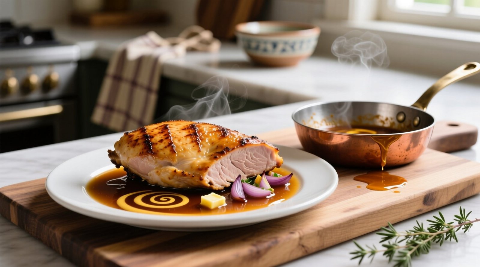 Easy pan roasted chicken breast bourbon mustard pan sauce recipe.jpg