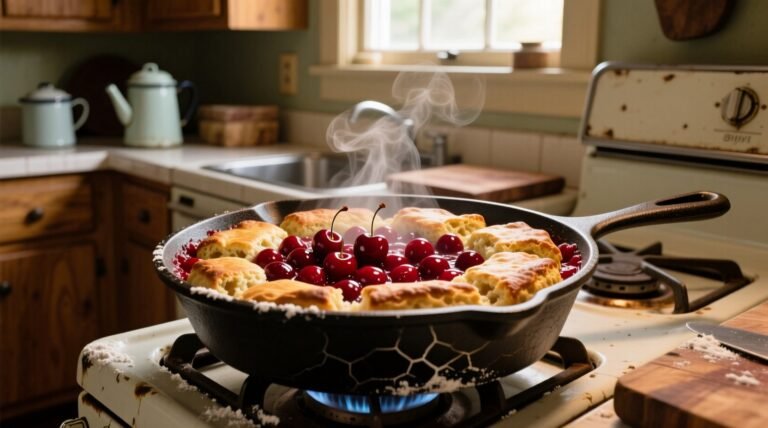 Easy stovetop cobbler cherry grunt biscuit method no oven needed.jpg