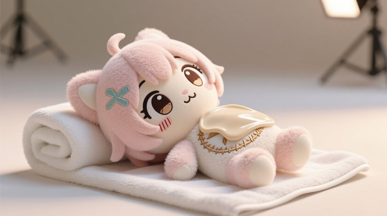 Eco friendly cleaning oatmeal poultice for anime plush.jpg