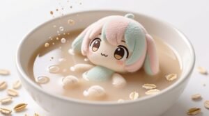 Eco friendly cleaning oatmeal soak for anime plush.jpg