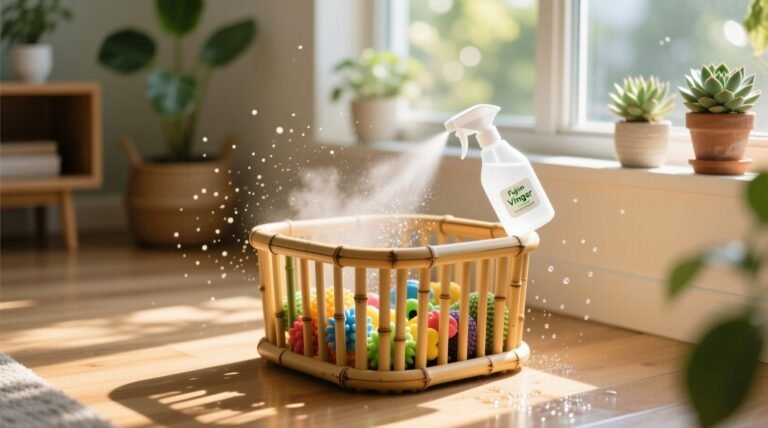 Eco friendly cleaning sanitize pet toy bins with vinegar sunlight.jpg