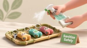 Eco friendly cleaning sanitize plush keychains safely.jpg