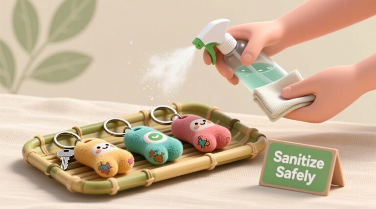 Eco friendly cleaning sanitize plush keychains safely.jpg